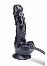 Load image into Gallery viewer, Size Up Ripple Inflatable Silicone Dildo with Balls - Black - 6in
