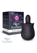 Load image into Gallery viewer, Skins Rose Buddies Bums N Roses Rechargeable Silicone Vibrator - Black