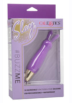 Load image into Gallery viewer, Slay #Buzzme Rechargeable Silicone Rabbit Ears Bullet Vibrator - Purple
