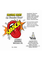 Load image into Gallery viewer, Smack Lickable Massage Oil 2oz - Passion Fruit
