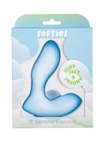 Load image into Gallery viewer, Softies Dual Silicone Rechargeable Vibrator - Blue - 5in