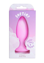 Load image into Gallery viewer, Softies Silicone Anal Plug - Pink - 4in
