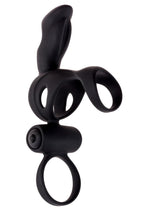 Load image into Gallery viewer, Sparticus R Vibrating Silicone Cock Ring - Black

