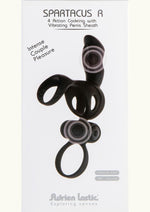 Load image into Gallery viewer, Sparticus R Vibrating Silicone Cock Ring - Black
