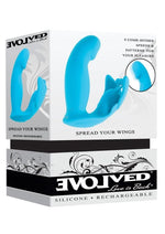 Load image into Gallery viewer, Spread Your Wings Rechargeable Silicone Multi Vibrator - Blue
