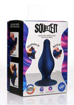 Load image into Gallery viewer, Squeeze-It Squeezable Silicone Tapered Anal Plug - Blue - Large

