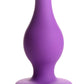 Squeeze-It Squeezable Silicone Tapered Anal Plug - Purple - Medium