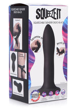 Load image into Gallery viewer, Squeeze-It Squeezable Slender Silicone Dildo - Black - 5.3in