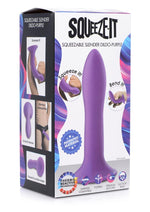 Load image into Gallery viewer, Squeeze-It Squeezable Slender Silicone Dildo - Purple - 5.3in