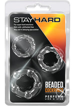 Load image into Gallery viewer, Stay Hard Beaded Cock Rings (3 Sizes - Clear
