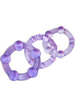 Load image into Gallery viewer, Stay Hard Beaded Cock Rings (3 Sizes - Purple
