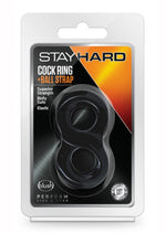 Load image into Gallery viewer, Stay Hard Cock Ring and Ball Strap - Black
