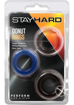 Load image into Gallery viewer, Stay Hard Donut Cock Rings - Assorted - Assorted Colors
