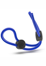 Load image into Gallery viewer, Stay Hard Silicone Double Loop Cock Ring - Blue
