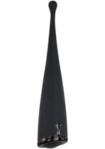 Load image into Gallery viewer, Straight to The Point Rechargeable Silicone Clitoral Stimulator Wand Massager - Black
