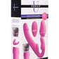 Strap U Evoke Ergo Fit Inflatable and Vibrating Silicone Strapless Strap-On with Remote Control - Pink