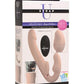 Strap U Inflatable Rechargeable Silicone Ergo Fit Strapless Strap-On with Remote Control - Flesh/Vanilla