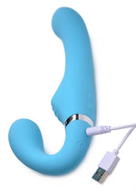 Load image into Gallery viewer, Strap U Mighty Rider 10x Silicone Rechargeable Strapless Strap-On
