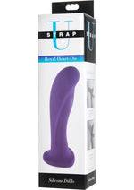 Load image into Gallery viewer, Strap U Royal Heart-On Silicone 6in Dildo - Purple