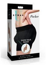 Load image into Gallery viewer, Strap U Uncut Packer Silicone 5.1in Dildo - Caramel
