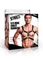 Load image into Gallery viewer, Strict 6 O-Ring Chest Harness - Black/Metal