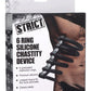 Strict 6 Ring Silicone Chastity Device - Black