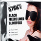 Strict Black Fleece Lined Blindfold - Black