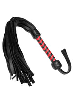 Load image into Gallery viewer, Strict Leather Bullhide Flogger with Red and Black Handle - Black/Red
