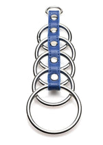 Load image into Gallery viewer, Strict Leather Cock Gear Leather and Steel Gates Of Hell - Blue/Metal
