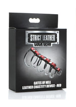 Load image into Gallery viewer, Strict Leather Cock Gear Leather and Steel Gates Of Hell - Metal/Red
