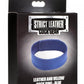 Strict Leather Cock Gear Velcro Leather Cock Ring - Blue