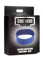 Load image into Gallery viewer, Strict Leather Cock Gear Velcro Leather Cock Ring - Blue
