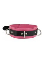 Load image into Gallery viewer, Strict Leather Deluxe Locking Collar - Black/Pink
