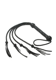 Strict Leather Four Lash Whip - Black