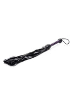 Load image into Gallery viewer, Strict Leather Purple and Black Handle Deerskin Flogger
