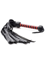Load image into Gallery viewer, Strict Leather Red and Black Handle Deerskin Flogger - Black/Red
