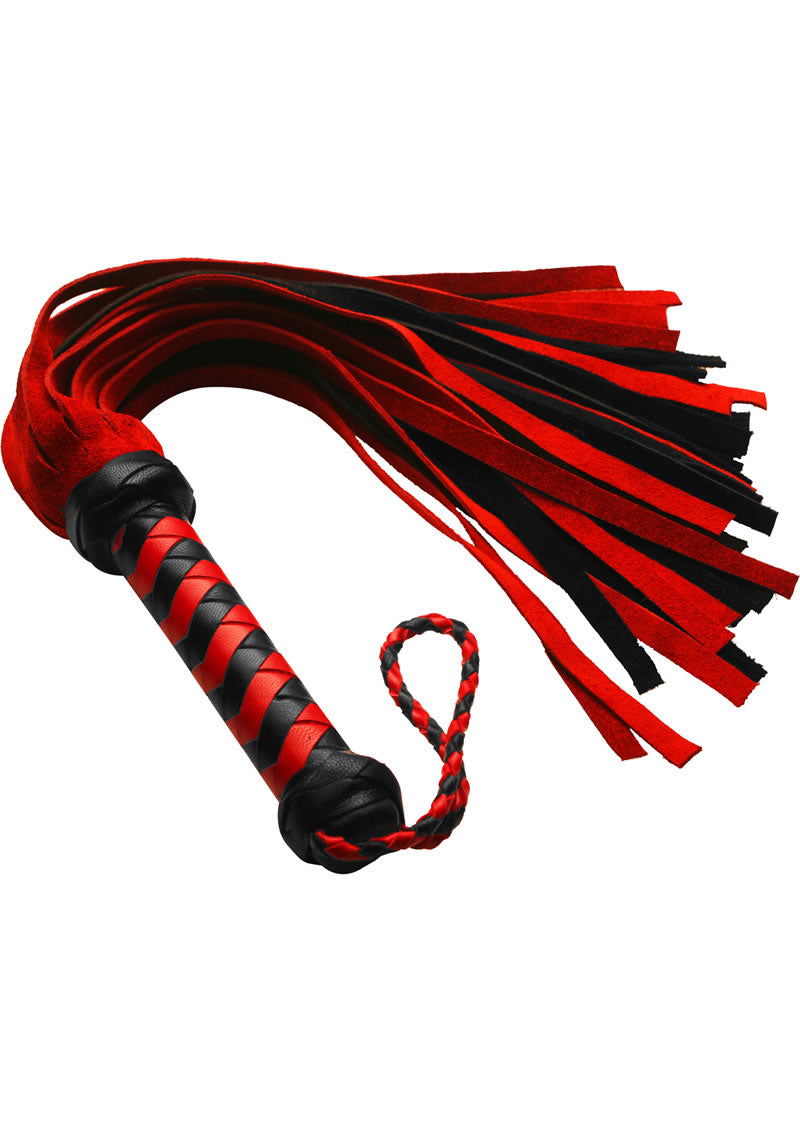 Strict Leather Short Suede Flogger - Black/Multicolor