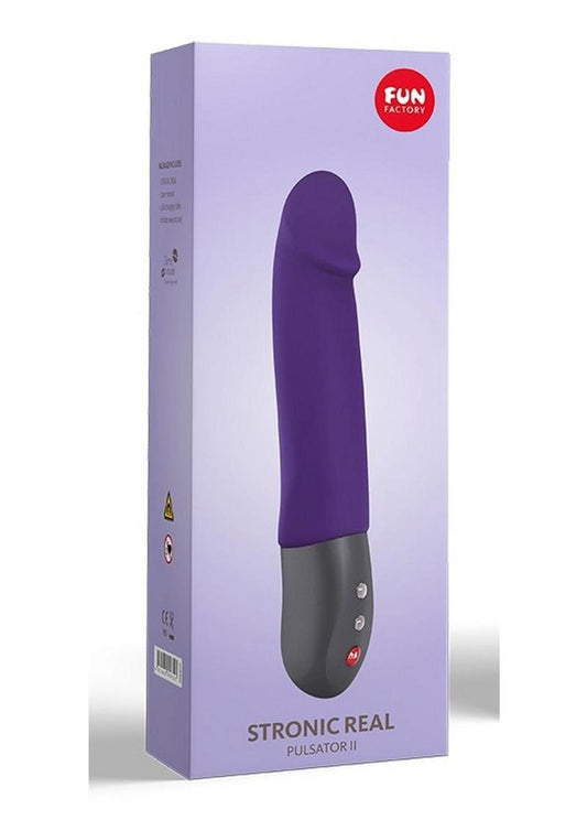 Stronic Real Rechargeable Silicone Thrusting Vibrator - Purple