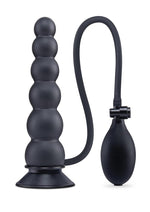 Load image into Gallery viewer, Su 7 Silicone Ripple Inflatab Butt Plug - Black
