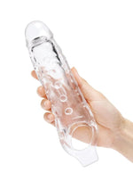 Load image into Gallery viewer, Su Clr Studded Penis Xtndr W/ Ball Loop
