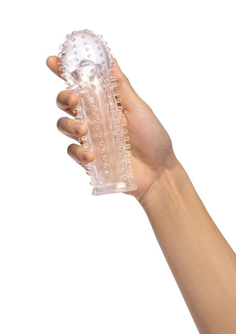 Su Clr Textured Penis Xtndr W/ Ball Loop