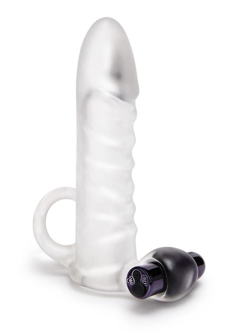 Su Clr Vbr Penis Xtndr W/ Ball Loop - Clear