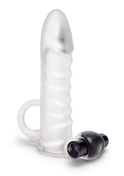 Su Clr Vbr Penis Xtndr W/ Ball Loop - Clear