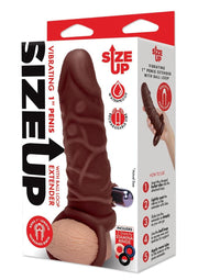 Su Silicone Vbrting Penis Xtndr-Dark - Brown/Tan