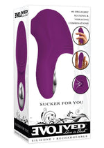 Load image into Gallery viewer, Sucker For You Silicone Rechargeable Clitoral Stimulator - Purple
