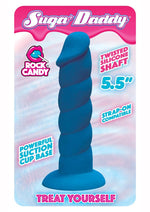 Load image into Gallery viewer, Suga' Daddy Silicone Dildo - Blue - 5.5in