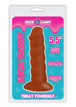 Load image into Gallery viewer, Suga' Daddy Silicone Dildo - Chocolate - 5.5in