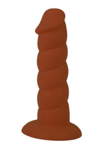Load image into Gallery viewer, Suga' Daddy Silicone Dildo - Chocolate - 5.5in