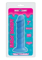 Load image into Gallery viewer, Suga' Daddy Silicone Dildo - Blue - 7in
