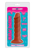 Load image into Gallery viewer, Suga' Daddy Silicone Dildo - Brown/Chocolate - 7in